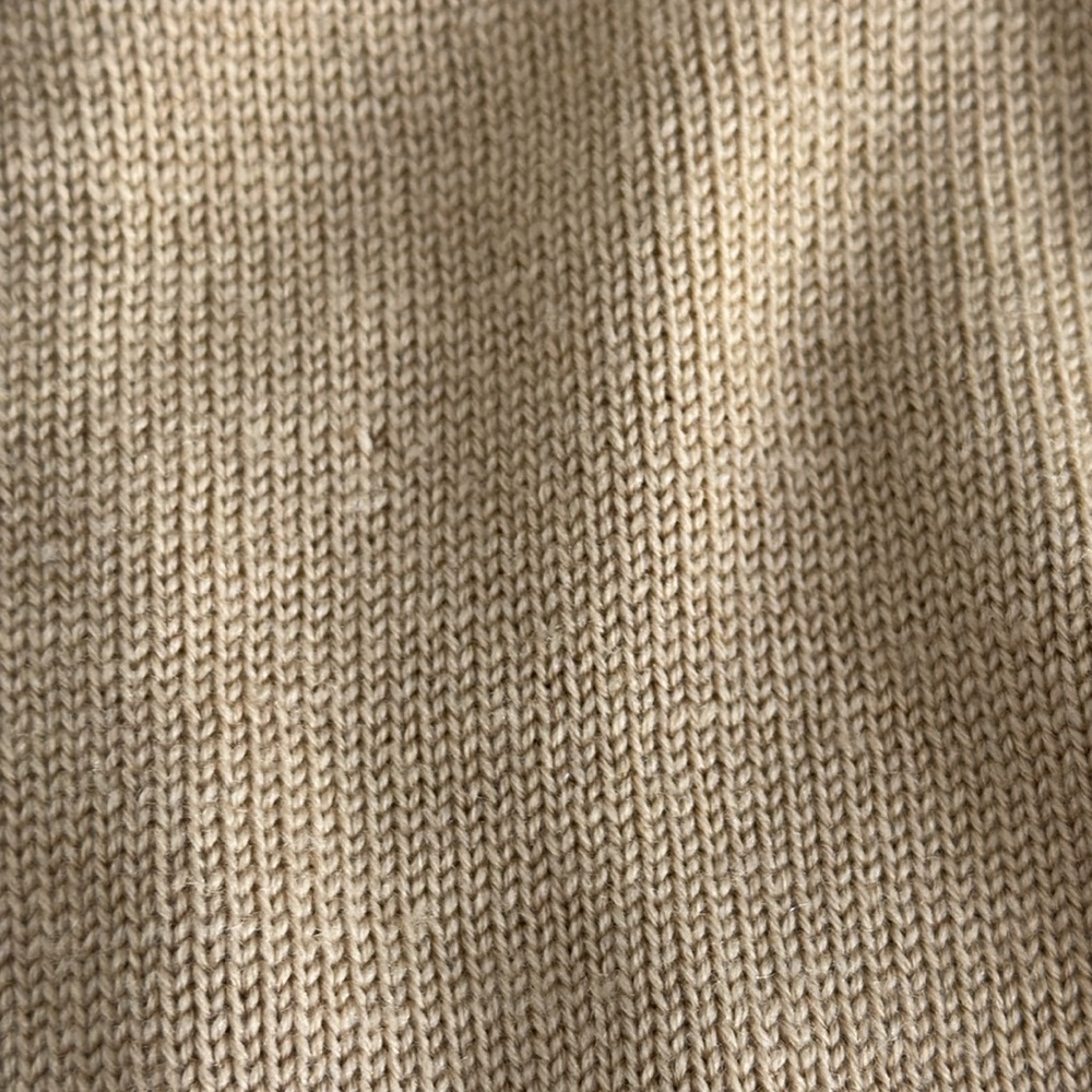 Ballantyne Scotland tan gold button wool Cardigan Sweater 40 M/L - Picture 13 of 13